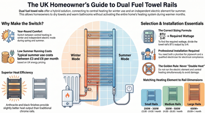 Dual Fuel Towel Rail Guide UK 2026: Costs & Advice