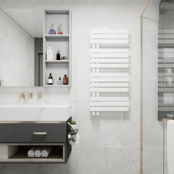 Kesanitar Aqua Mild Steel Designer Vertical Towel Rail