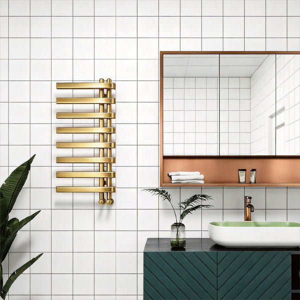 Kesanitar Hanna Mild Steel Designer Vertical Towel Rail