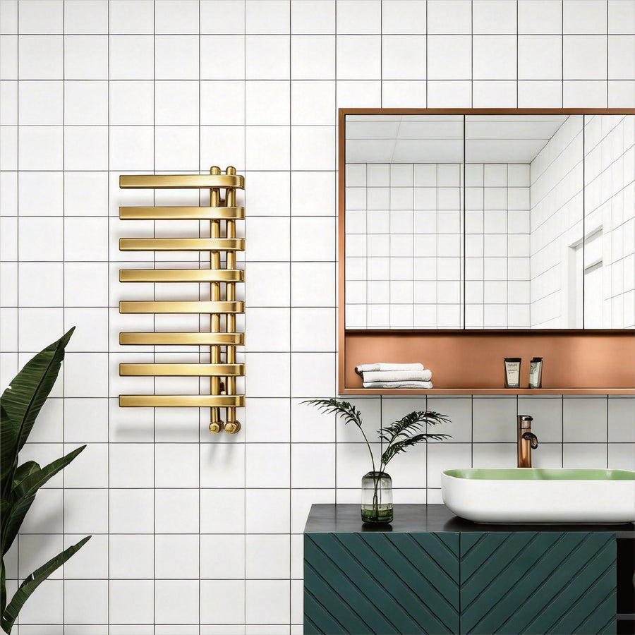Kesanitar Hanna Mild Steel Designer Vertical Towel Rail