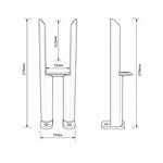 Aura 2 Column Radiator Feet Pair