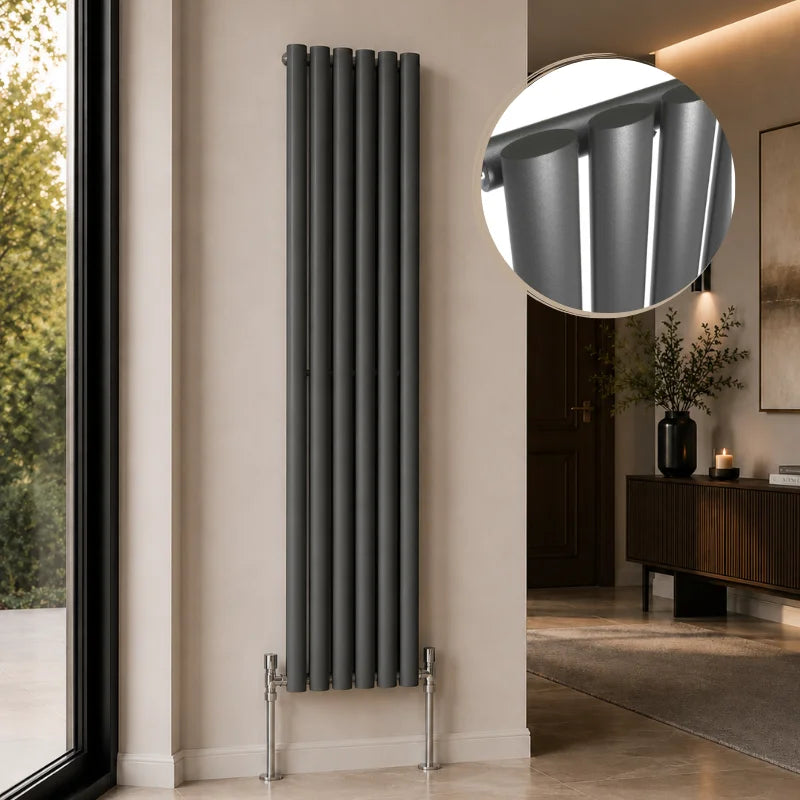 Aura Alma Single Oval Vertical Designer Radiator
