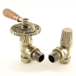 DRS Bentley Lever Traditional Manual Radiator Valve - Antique Brass