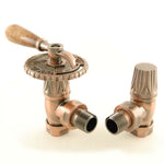 DRS Bentley Lever Traditional Manual Radiator Valve - Antique Copper