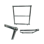 Burcombe Ball Jointed Heated Towel Rail 600 x 686mm Chrome Finish