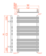 Reina Trento Designer Steel Towel Radiator