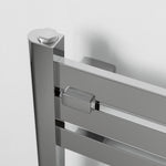 Eucotherm Flare Chrome Flat Panel Steel Designer Vertical Radiator