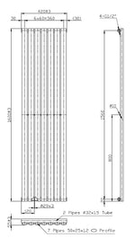 Kartell Aspen Double Vertical Designer Radiator