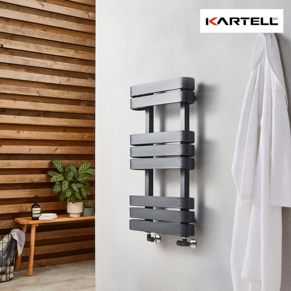 Kartell Tampa Vertical Matt Anthracite Towel Rail Radiator