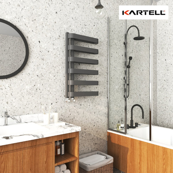 Kartell Texas Vertical Matt Anthracite Towel Rail Radiator