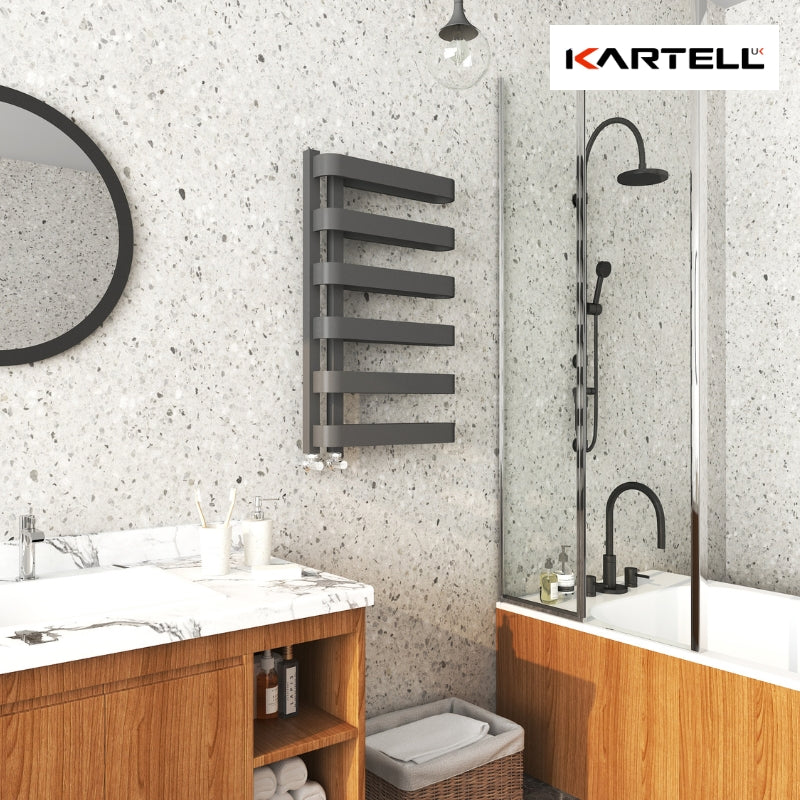 Kartell Texas Vertical Matt Anthracite Towel Rail Radiator