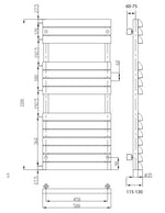 Kartell Venetian Matt Anthracite Towel Rail