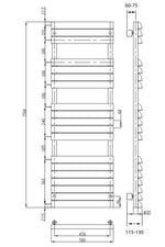 Kartell Venetian Matt Anthracite Towel Rail