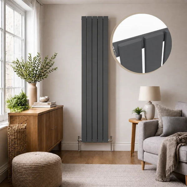 Aura Luna Single Flat Vertical Designer Radiator