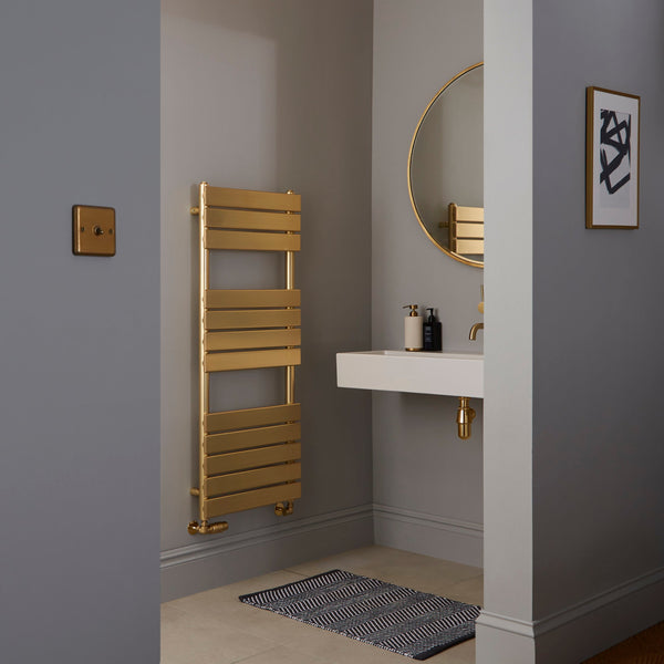 Kartell Malibu Brushed Brass 1200 x 500 Towel Rail