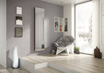 Eucotherm Mars Chrome Flat Panel Steel Designer Vertical Radiator