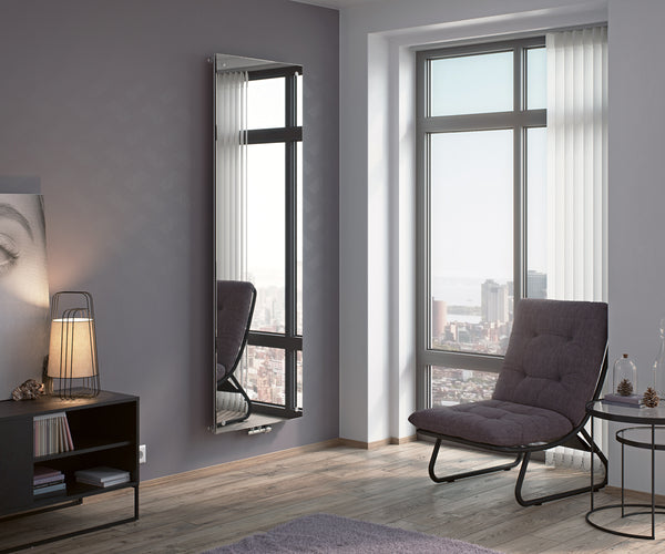 Eucotherm Mars Vitro Single Panel Steel Designer Vertical Radiator