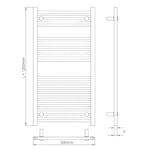 Aura Mira Stainless Steel Designer Towel Rail