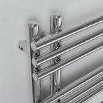 Eucotherm Mira Chrome Flat Panel Steel Designer Vertical Radiator