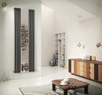 Eucotherm Nova Mirror Single Tube Steel Designer Vertical Radiator