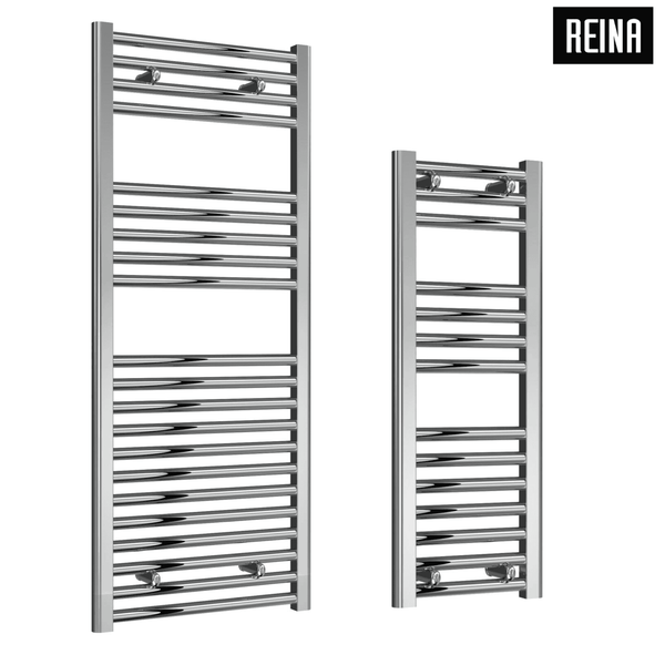 Reina Diva Flat Chrome Designer Towel Rail