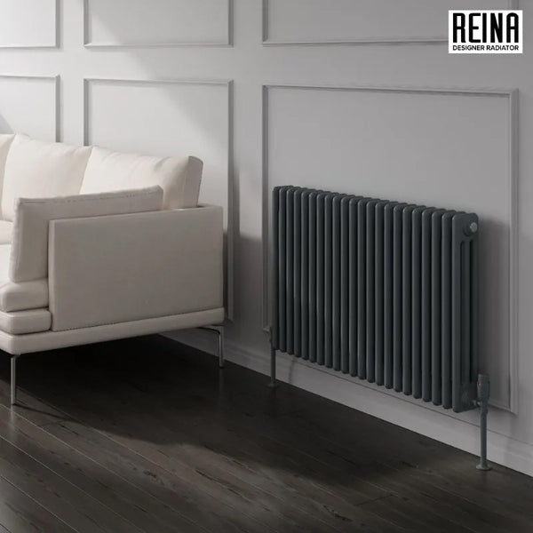Reina Colona Anthracite Column Horizontal Radiator