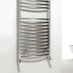 Reina Diva Curved Chrome Designer Towel Rail