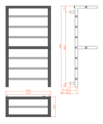 Reina Elvina 2 Polished Chrome Designer Towel Rail