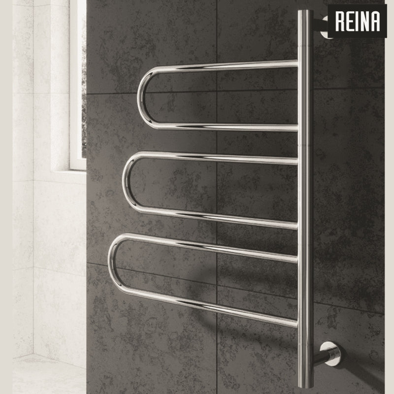 Reina Orne Designer Electric Chrome Towel Rail