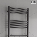 Reina Ottone Designer Gunmetal Brushed Towel Radiator