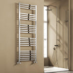 Reina Vasto Designer Chrome Steel Towel Radiator