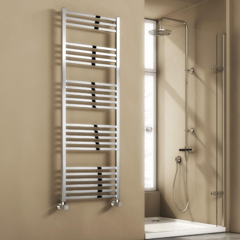 Reina Vasto Designer Chrome Steel Towel Radiator