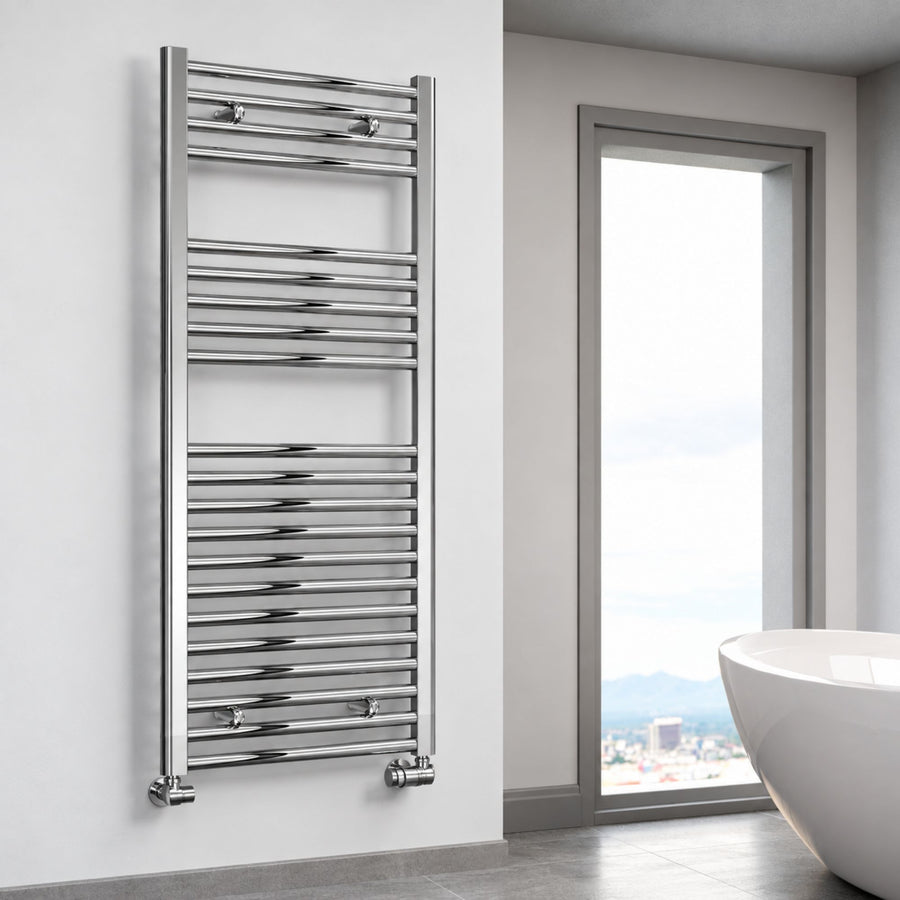 Reina Diva Flat Chrome Designer Towel Rail