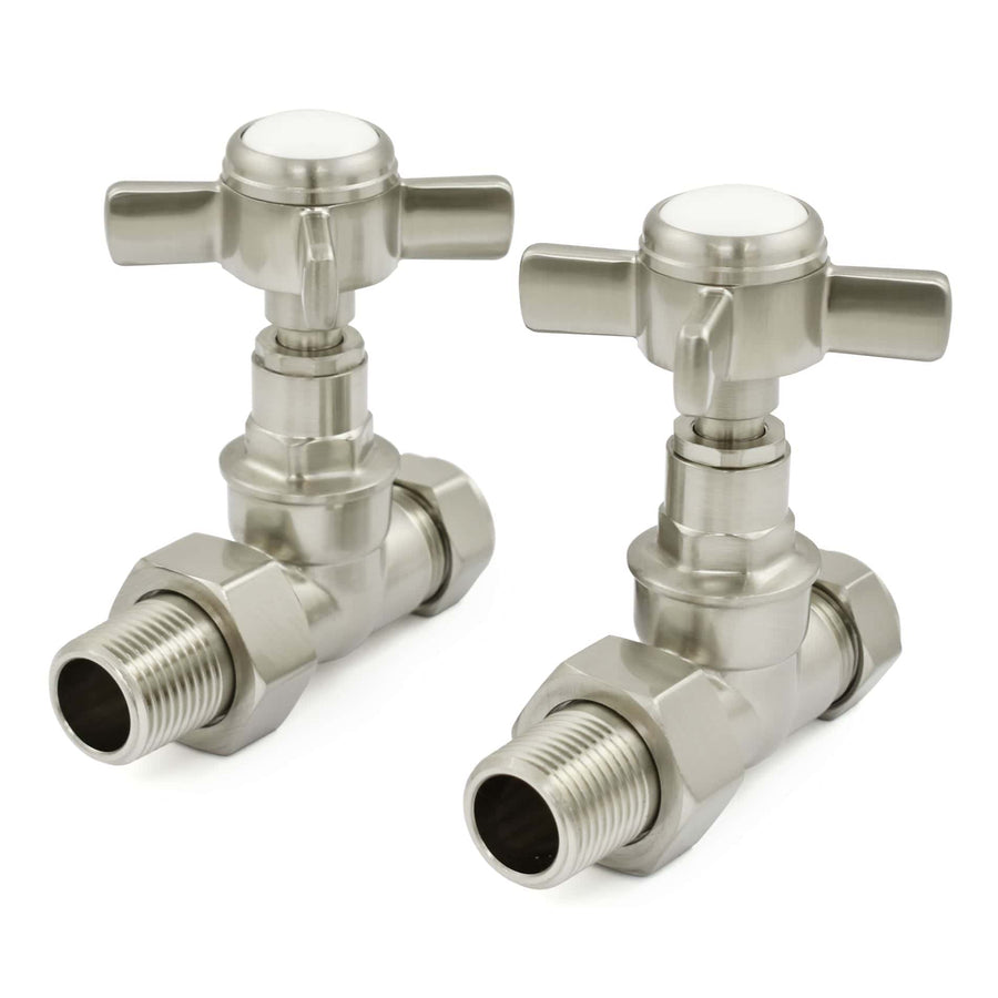 DRS Westminster Crosshead Straight Radiator Valves