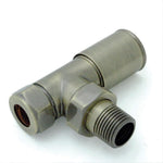 DRS Mina Manual Angled Valve Set: Antique Brass