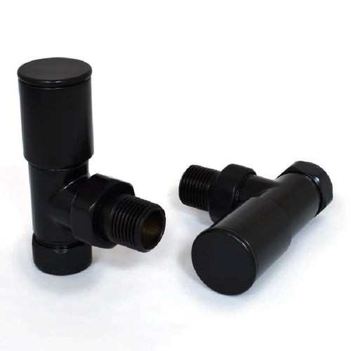DRS Mina Manual Angled Valve Set - Jet Black