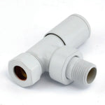 DRS Mina Manual Angled Valve Set: White