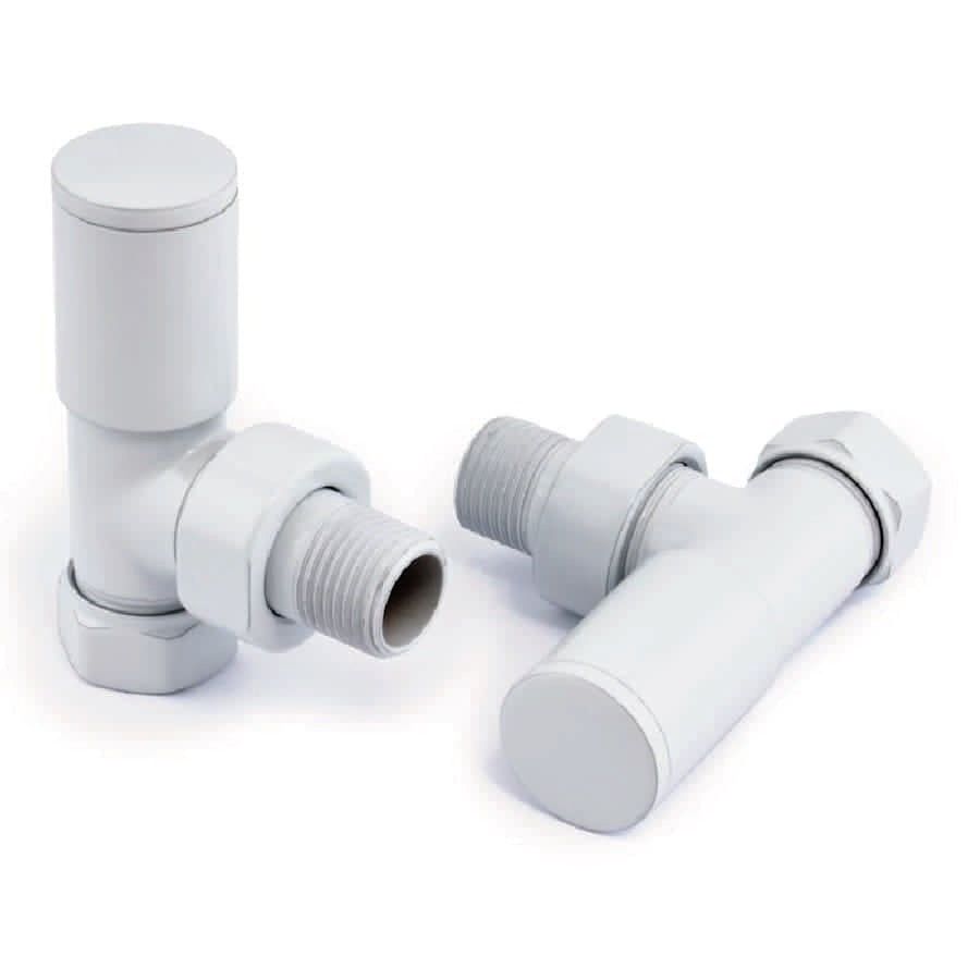 DRS Mina Manual Angled Valve Set: White