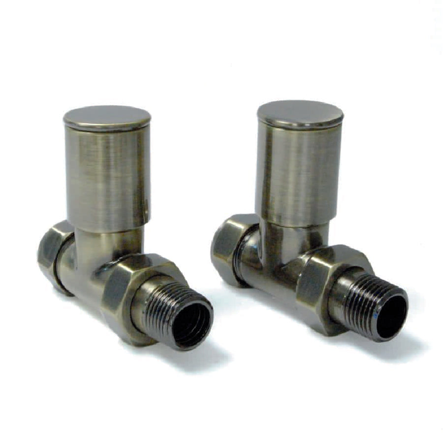 DRS Mina Manual Straight Valve Set: Antique Brass