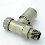DRS Mina Manual Straight Valve Set: Antique Brass