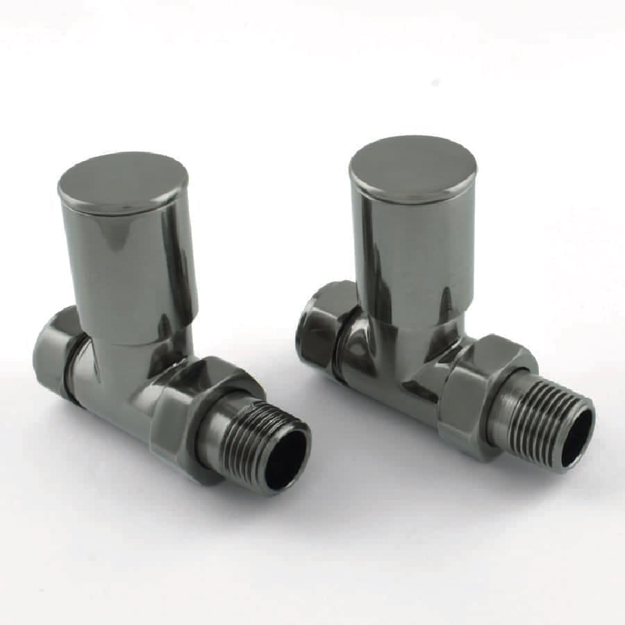DRS Mina Manual Straight Valve Set: Black Nickel