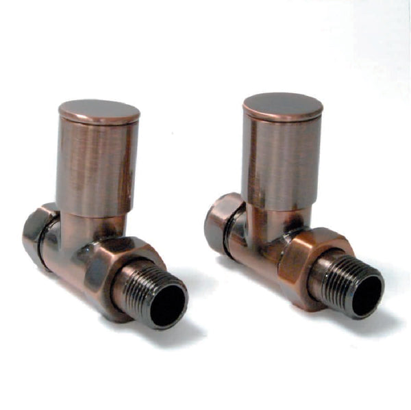 DRS Mina Manual Straight Valve Set: Antique Copper