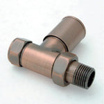 DRS Mina Manual Straight Valve Set: Antique Copper