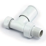 DRS Mina Manual Straight Valve Set: White