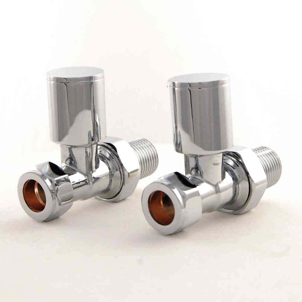 DRS Apex Radiator Valve: Straight Chrome