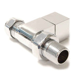 DRS Bloc Straight Square Radiator Valves - Chrome
