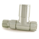 DRS Mina Manual Straight Valve Set: Satin Nickel