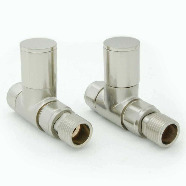 DRS Mina Manual Straight Valve Set: Satin Nickel