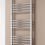 Reina Capo Curved Electric Chrome Towel Rail