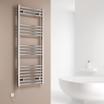 Reina Capo Curved Electric Chrome Towel Rail